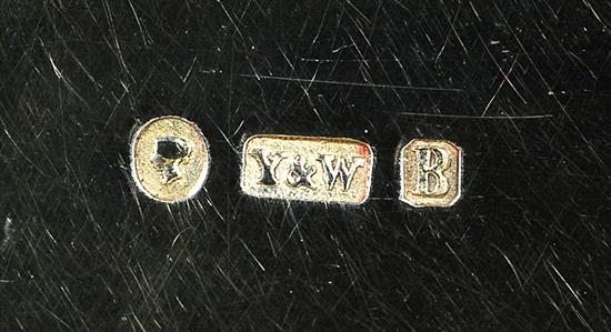 A Victorian silver rectangular table snuff box, by Yapp & Woodward, Length: 102mm Weight: 8.8oz/274grms